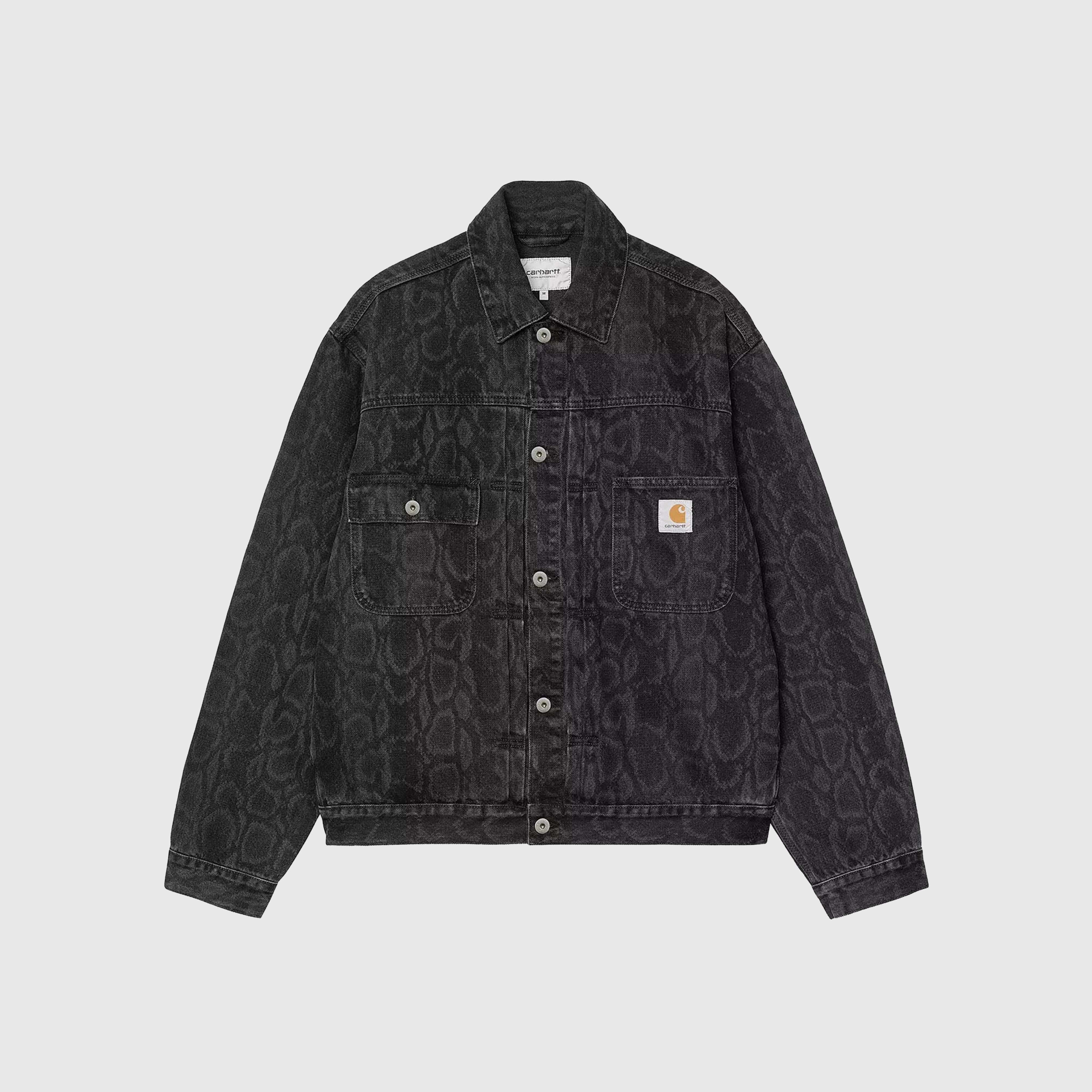 Carhartt WIP Belmar Jacket - Snake Camo / Black Heavy Stone Wash